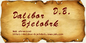 Dalibor Bjelobrk vizit kartica